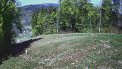 Prostřední část sjezdovky a snowpark