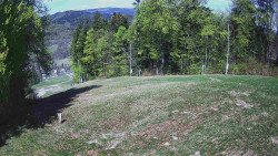 Prostřední část sjezdovky a snowpark