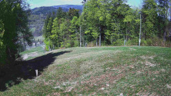 Prostřední část sjezdovky a snowpark