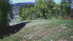 Prostřední část sjezdovky a snowpark