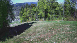 Prostřední část sjezdovky a snowpark