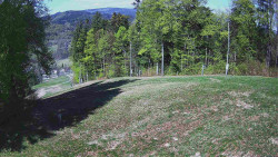 Prostřední část sjezdovky a snowpark