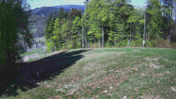 Prostřední část sjezdovky a snowpark