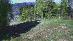 Prostřední část sjezdovky a snowpark