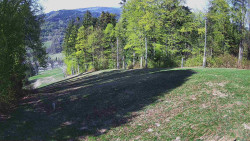 Prostřední část sjezdovky a snowpark