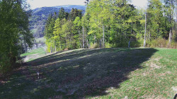 Prostřední část sjezdovky a snowpark