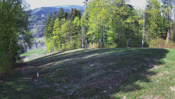 Prostřední část sjezdovky a snowpark