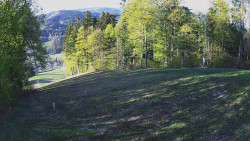Prostřední část sjezdovky a snowpark