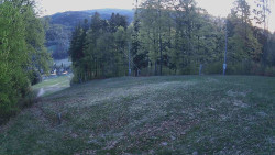 Prostřední část sjezdovky a snowpark