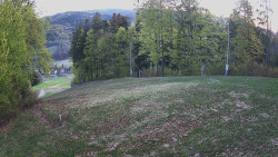 Prostřední část sjezdovky a snowpark