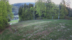 Prostřední část sjezdovky a snowpark