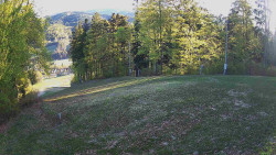 Prostřední část sjezdovky a snowpark