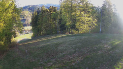 Prostřední část sjezdovky a snowpark