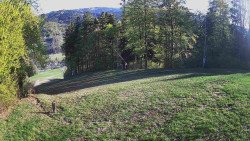 Prostřední část sjezdovky a snowpark