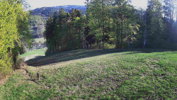 Prostřední část sjezdovky a snowpark