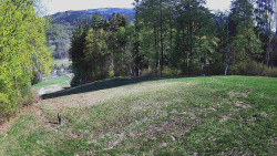 Prostřední část sjezdovky a snowpark