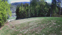 Prostřední část sjezdovky a snowpark