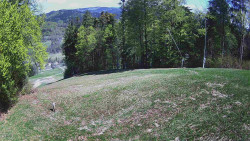 Prostřední část sjezdovky a snowpark