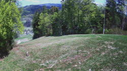 Prostřední část sjezdovky a snowpark