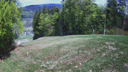 Prostřední část sjezdovky a snowpark