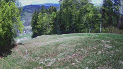 Prostřední část sjezdovky a snowpark