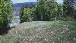 Prostřední část sjezdovky a snowpark