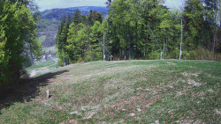 Prostřední část sjezdovky a snowpark