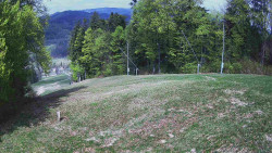 Prostřední část sjezdovky a snowpark