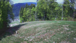 Prostřední část sjezdovky a snowpark