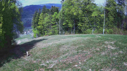 Prostřední část sjezdovky a snowpark