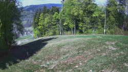 Prostřední část sjezdovky a snowpark