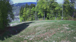 Prostřední část sjezdovky a snowpark