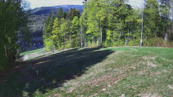 Prostřední část sjezdovky a snowpark