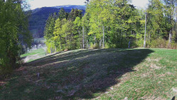 Prostřední část sjezdovky a snowpark