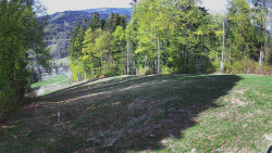 Prostřední část sjezdovky a snowpark