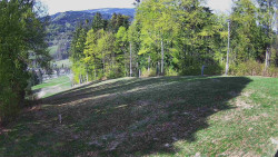 Prostřední část sjezdovky a snowpark
