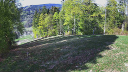 Prostřední část sjezdovky a snowpark