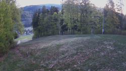 Prostřední část sjezdovky a snowpark