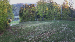 Prostřední část sjezdovky a snowpark