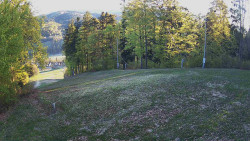 Prostřední část sjezdovky a snowpark