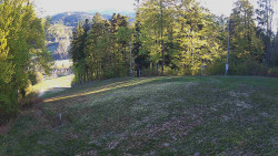 Prostřední část sjezdovky a snowpark