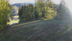 Prostřední část sjezdovky a snowpark
