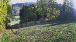 Prostřední část sjezdovky a snowpark