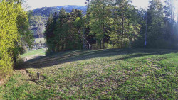Prostřední část sjezdovky a snowpark