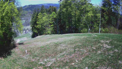 Prostřední část sjezdovky a snowpark
