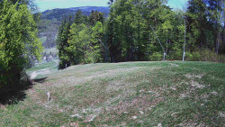 Prostřední část sjezdovky a snowpark