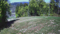 Prostřední část sjezdovky a snowpark