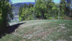 Prostřední část sjezdovky a snowpark