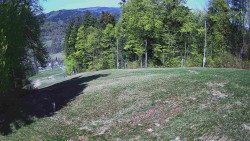Prostřední část sjezdovky a snowpark
