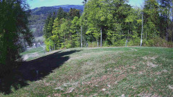 Prostřední část sjezdovky a snowpark